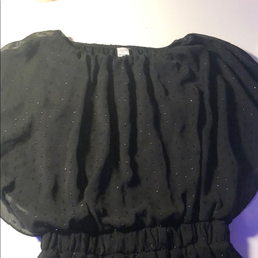 flowy black fancy on piece with sparkly details